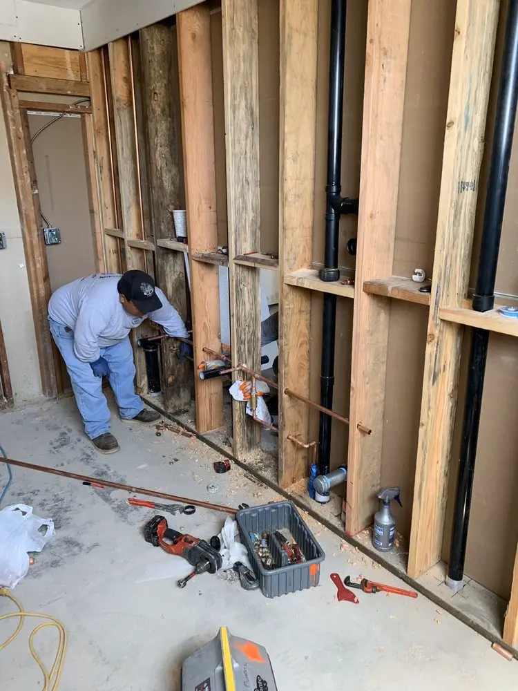 Commercial rough-in plumbing for Gas Line Repair in Avon
